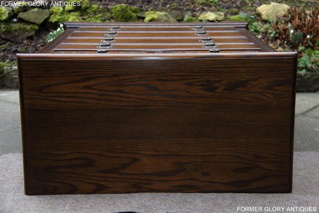 Image 64 of AN OLD CHARM LIGHT OAK TALL CHEST OF DRAWERS SIDEBOARD