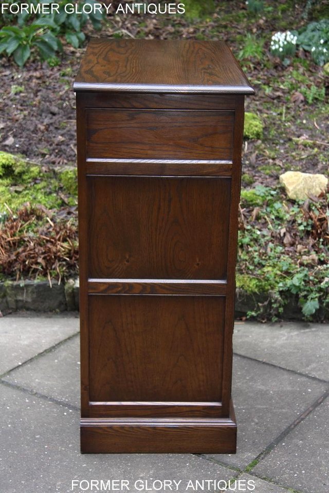 Image 78 of AN OLD CHARM LIGHT OAK TALL CHEST OF DRAWERS SIDEBOARD