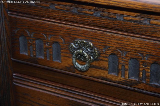 Image 86 of AN OLD CHARM LIGHT OAK TALL CHEST OF DRAWERS SIDEBOARD