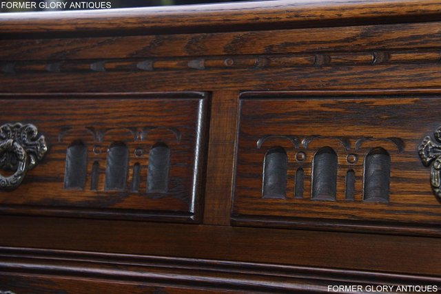 Image 88 of AN OLD CHARM LIGHT OAK TALL CHEST OF DRAWERS SIDEBOARD