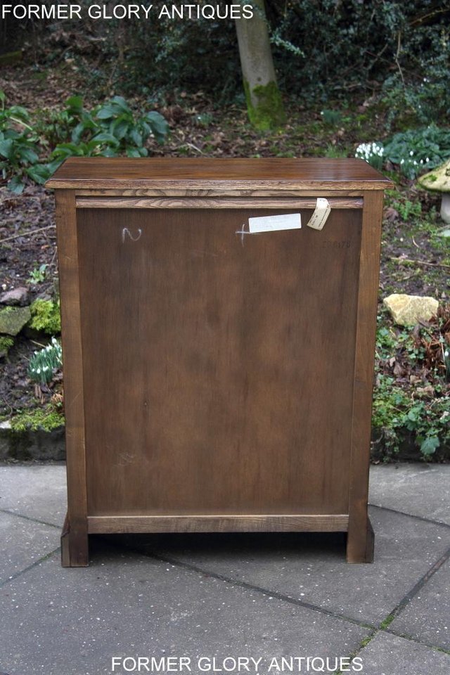 Image 91 of AN OLD CHARM LIGHT OAK TALL CHEST OF DRAWERS SIDEBOARD