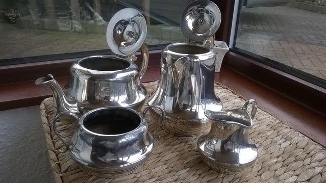 Preview of the first image of 4 PIECE SILVER PLATED TEA SET - WAS £75 NOW £29.