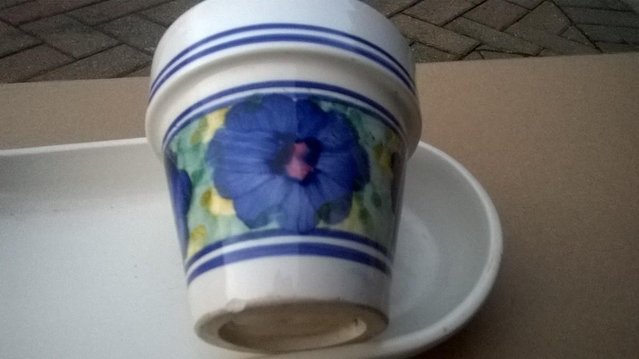 Image 2 of Set of 3 Hand Painted Ceramic Plantpots NOW £7