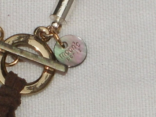 Image 3 of MOON°C PARIS Leather Thong Heart Necklace