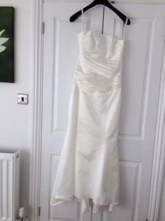 Image 2 of Cream Satin wedding/bridesmaid dress