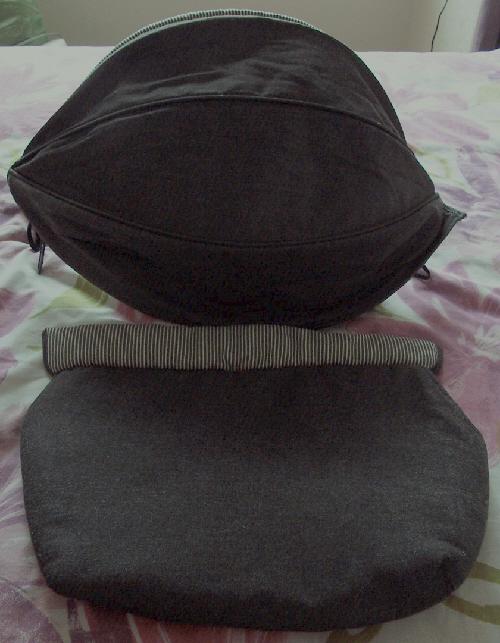 Preview of the first image of Mothercare Trenton Denim Grey Car Seat Hood & footmuff Cover.