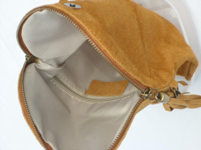 Image 3 of CARLA BELOTTI Juliette Camel Nubuck Handbag NEW!