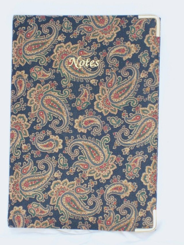 Preview of the first image of ART OF SILK Silk Paisley Notebook NEW!.