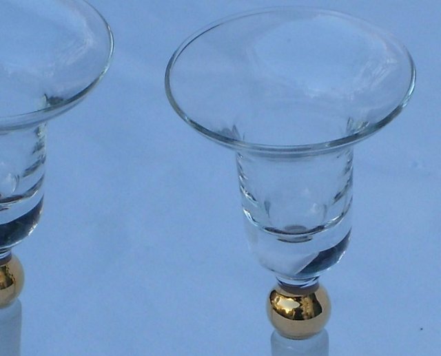 Image 2 of Pair Of Glass Candlesticks NEW!