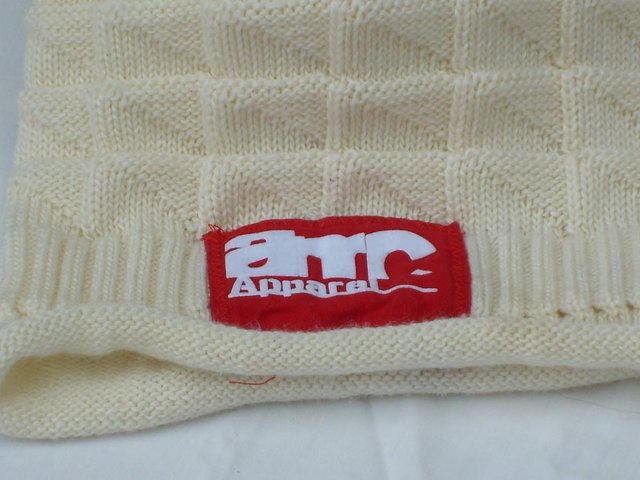Image 2 of AMERICAN APPAREL Large Cream Knitted Beanie NEW!