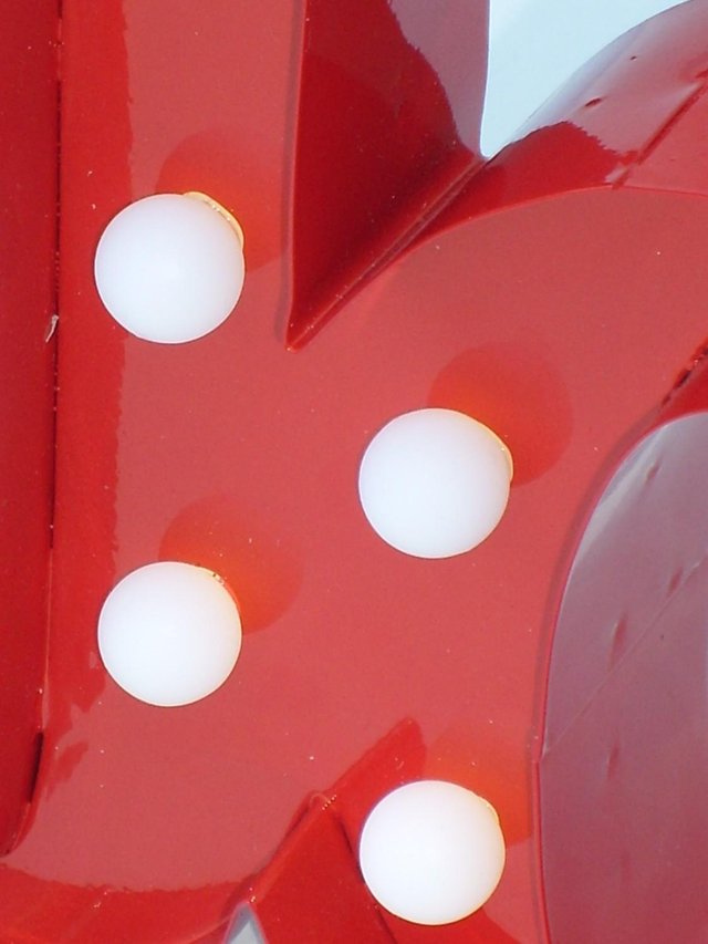 Image 2 of Retro Fairground Type Metal Light Up “Joy” Sign