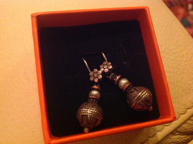 Preview of the first image of Silver drop earrings from Sienna.