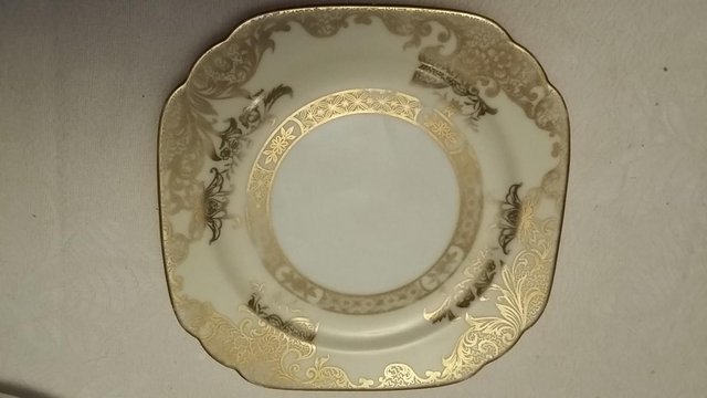 Preview of the first image of Noritake 1930's Plate with Gold Floral Pattern.