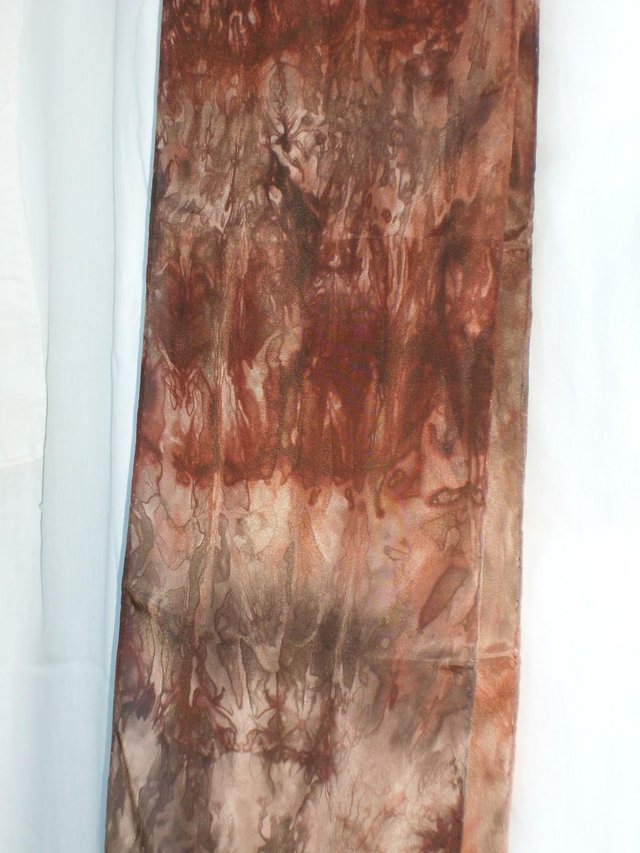 Preview of the first image of LADYCROW SCOTLAND Tortoiseshell Smooth Silk Scarf NEW!.