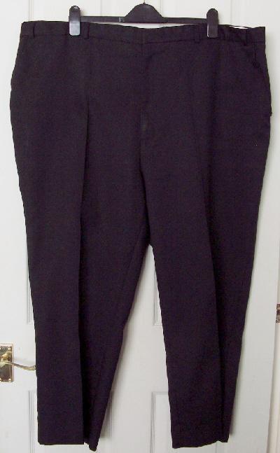 Preview of the first image of Lovely Men's Black Trousers By Chums - Size 48W/27L.  B7.