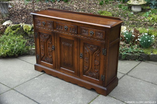 Preview of the first image of OLD CHARM LIGHT OAK CABINET CUPBOARD SIDEBOARD DRESSER BASE.