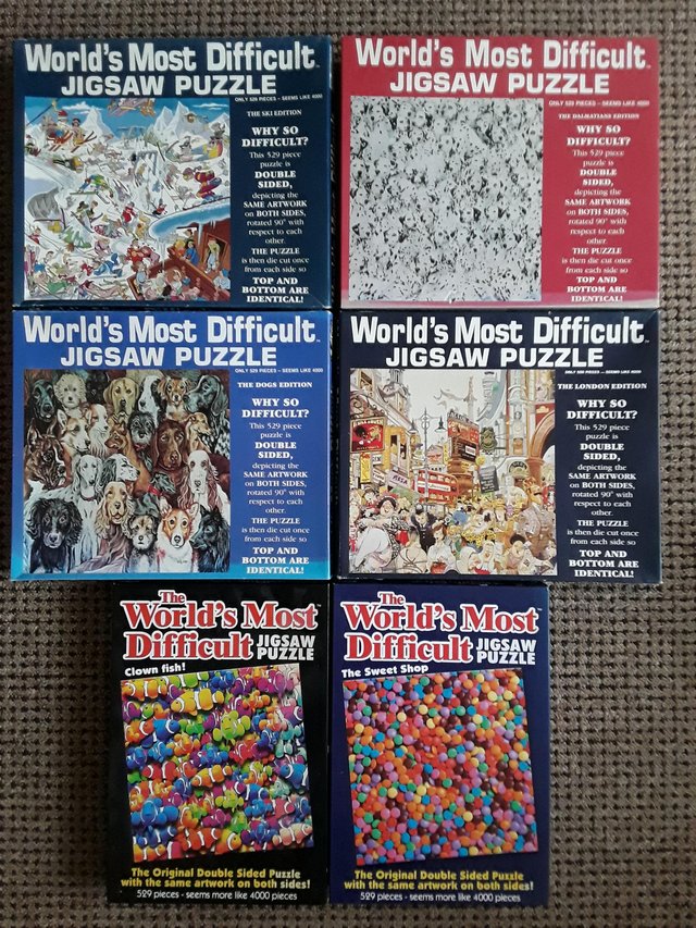 Preview of the first image of 6 x World's most difficult jigsaw puzzles.