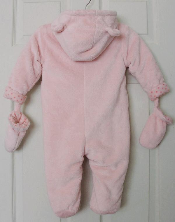 Image 2 of Pink Minnie Mouse Snowsuit With Detachable Mitts   B22