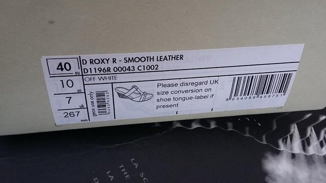 Image 3 of New Geox Respira Smooth Leather Wedge Heel Sandals, 40 /7