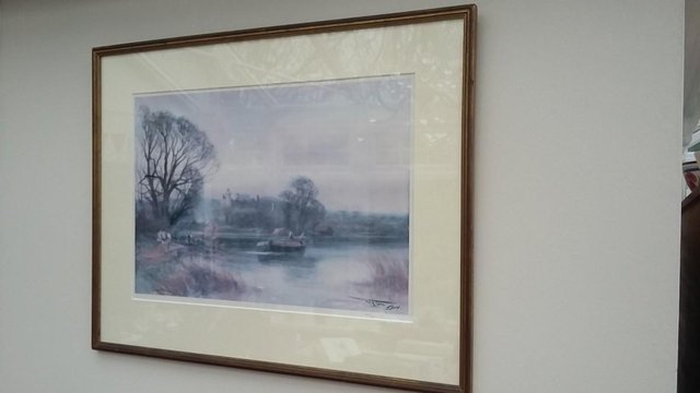 Image 2 of Henry Charles Fox watercolour signed & dated print 1911