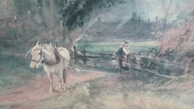 Image 5 of Henry Charles Fox watercolour signed & dated print 1911