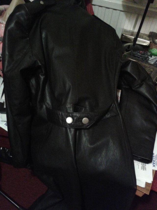 Image 6 of Darth Vader Type, Black Leather Full Length Goth Coat