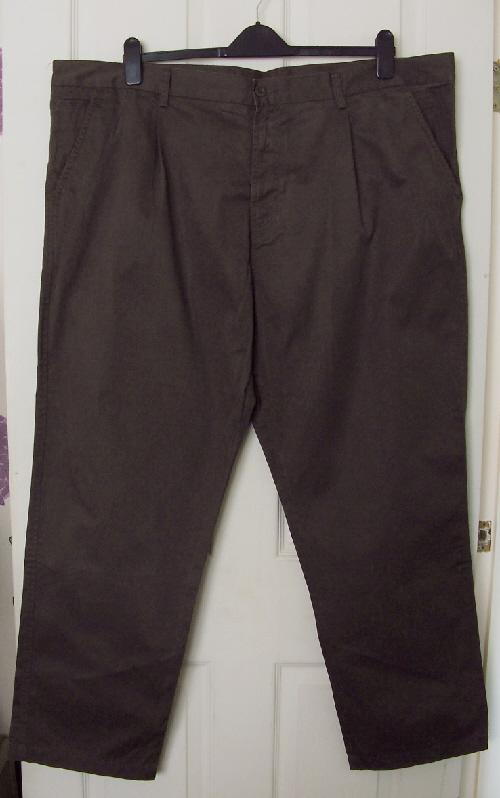 Preview of the first image of Lovely Men's Brown Trousers By Stone Bay - Size 46W/31L.