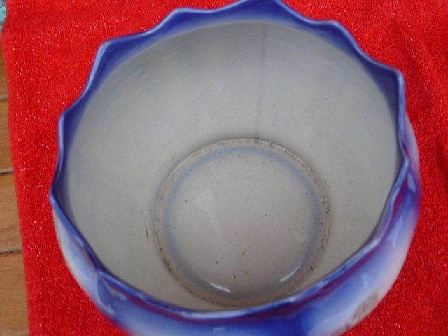 Preview of the first image of Blue Staffordshire pot.