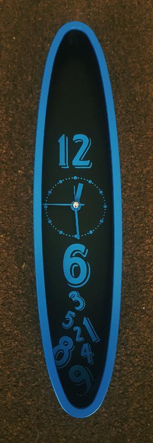 Preview of the first image of Funky Battery Operated Turquoise Clock With Alarm.  BX12.