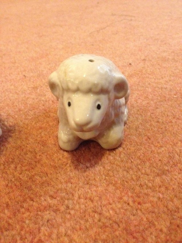 Preview of the first image of Novelty Salt and Pepper Pots - Pair of Sheep.