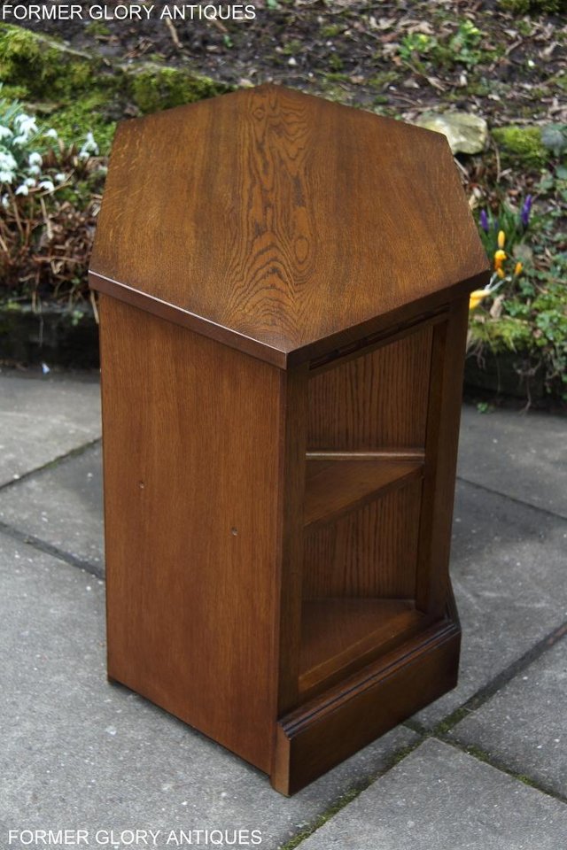 Image 5 of AN OLD CHARM LIGHT OAK CORNER TV DVD CD CABINET STAND TABLE
