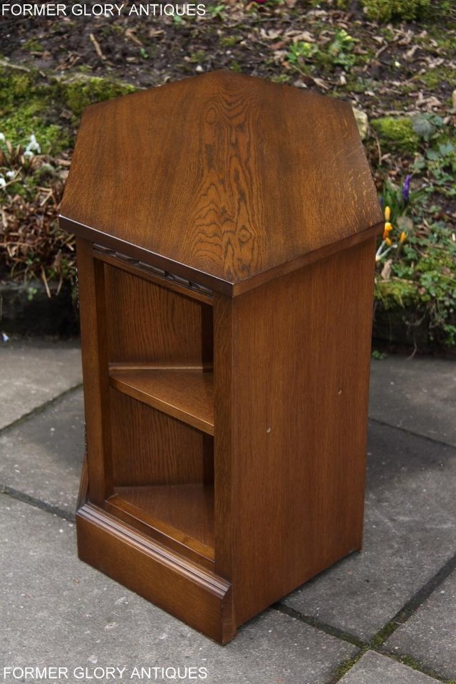 Image 32 of AN OLD CHARM LIGHT OAK CORNER TV DVD CD CABINET STAND TABLE