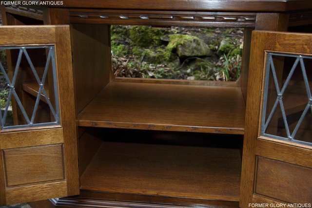 Image 47 of AN OLD CHARM LIGHT OAK CORNER TV DVD CD CABINET STAND TABLE