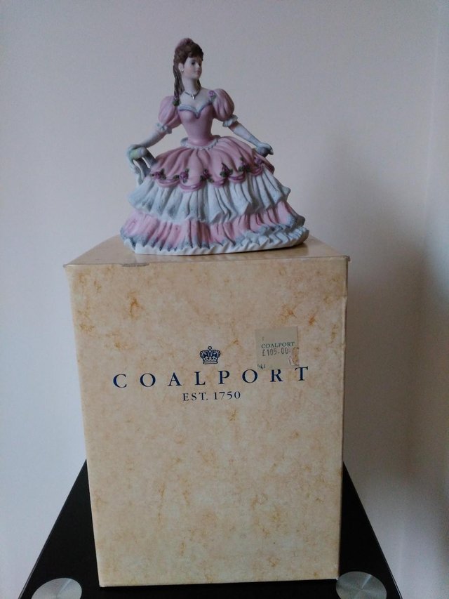 Preview of the first image of Coalport Age of Elegance Royal Gala Fine porcelain Lady.