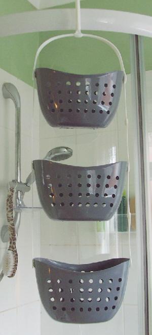 Preview of the first image of Grey Hanging Shower Storage Caddy    BX39.