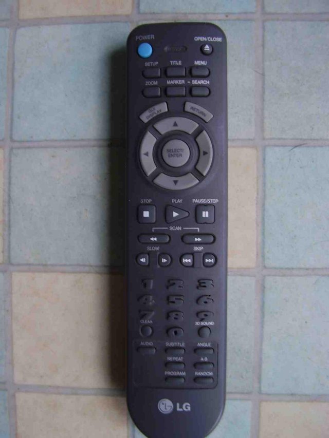 Preview of the first image of LG DVD remote control - model unknown - perhaps DVD3200E.