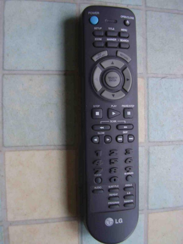 Image 2 of LG DVD remote control - model unknown - perhaps DVD3200E