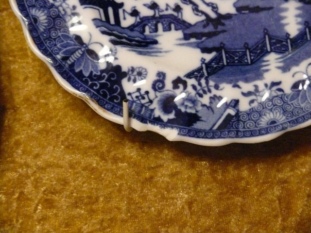 Image 2 of Pair of Willow pattern side plates