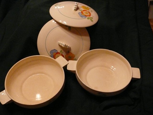 Image 3 of Pair Art Deco Serving Dishes