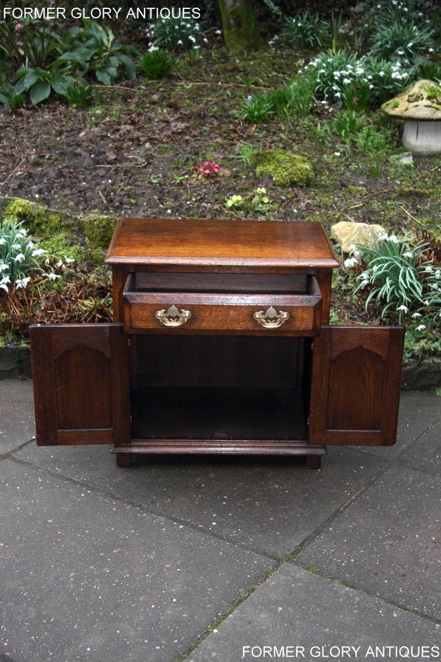 Image 18 of TITCHMARSH & GOODWIN OAK BEDSIDE CABINET TABLE STAND UNIT