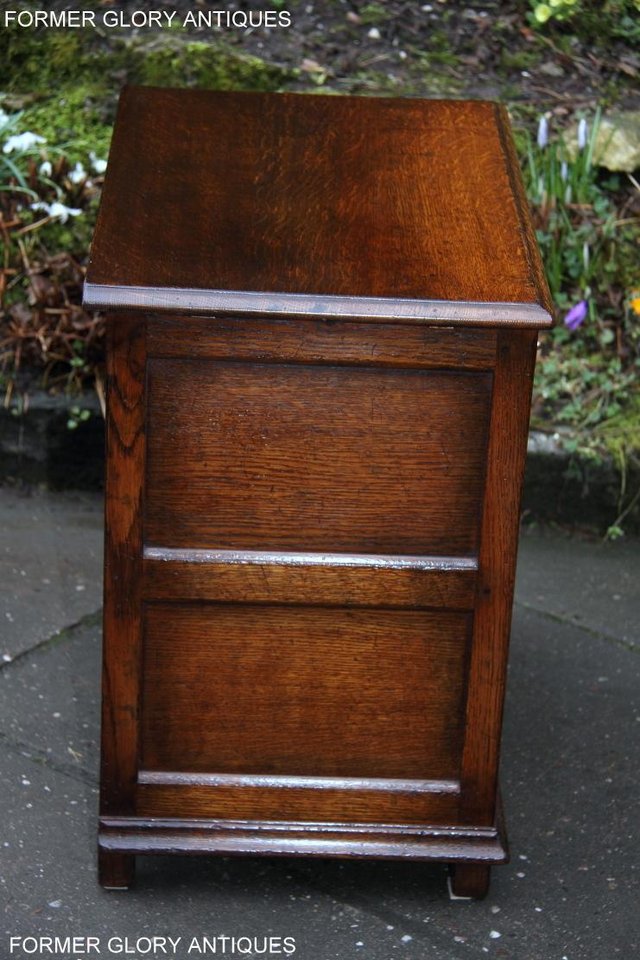 Image 21 of TITCHMARSH & GOODWIN OAK BEDSIDE CABINET TABLE STAND UNIT