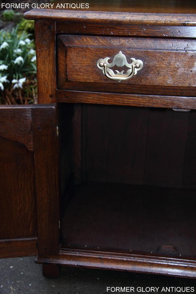 Image 23 of TITCHMARSH & GOODWIN OAK BEDSIDE CABINET TABLE STAND UNIT
