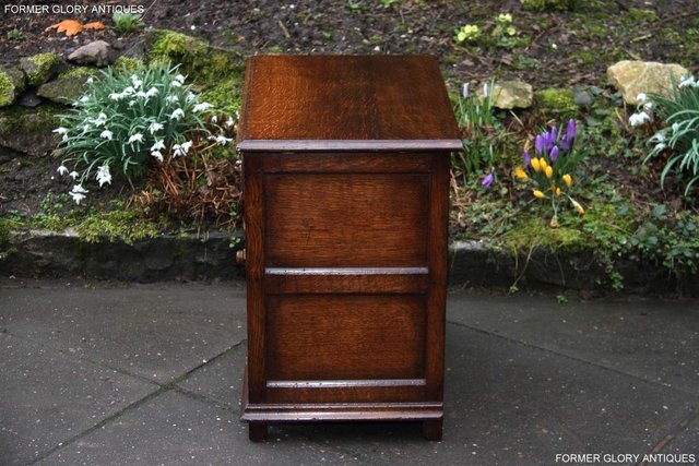 Image 30 of TITCHMARSH & GOODWIN OAK BEDSIDE CABINET TABLE STAND UNIT