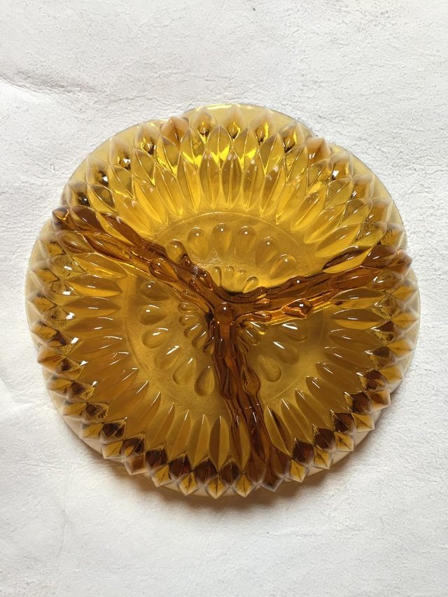 Image 2 of Yellow cut glass bowl vintage/retro