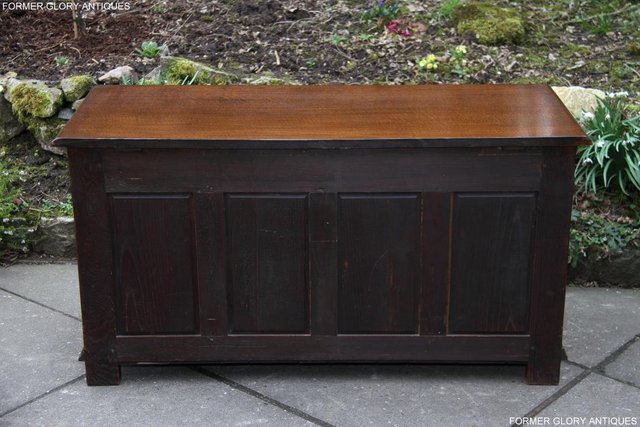Image 5 of TITCHMARSH AND GOODWIN CARVED OAK BLANKET CHEST BOX COFFER