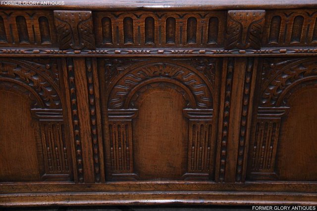 Image 12 of TITCHMARSH AND GOODWIN CARVED OAK BLANKET CHEST BOX COFFER