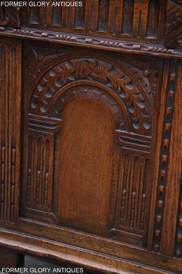 Image 16 of TITCHMARSH AND GOODWIN CARVED OAK BLANKET CHEST BOX COFFER