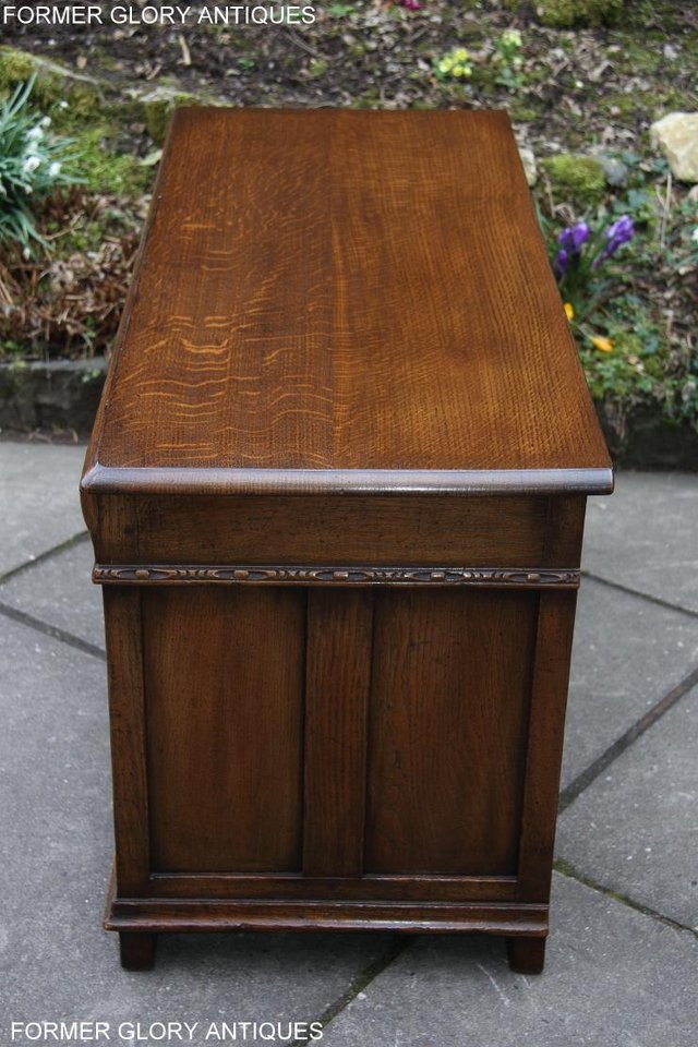 Image 19 of TITCHMARSH AND GOODWIN CARVED OAK BLANKET CHEST BOX COFFER