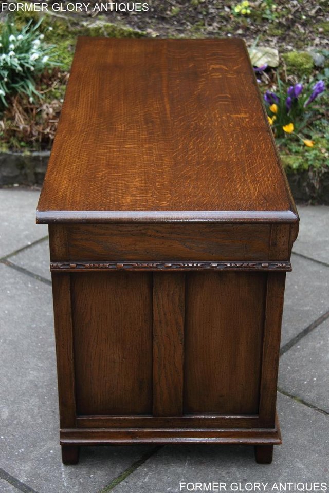 Image 32 of TITCHMARSH AND GOODWIN CARVED OAK BLANKET CHEST BOX COFFER