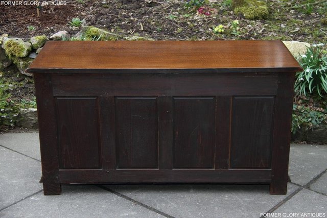 Image 35 of TITCHMARSH AND GOODWIN CARVED OAK BLANKET CHEST BOX COFFER